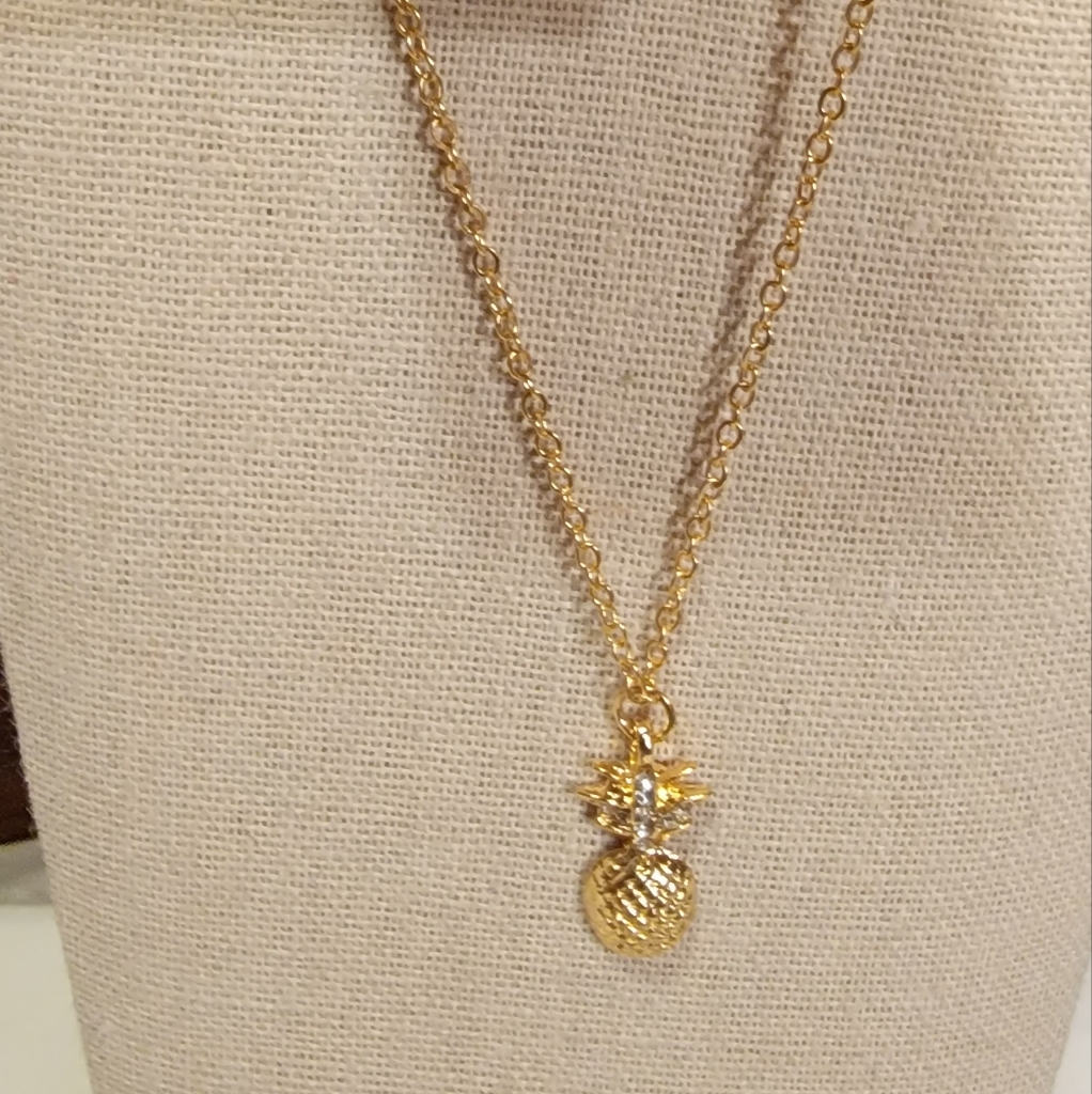 Nwt Pineapple Anklet Gold Tone
